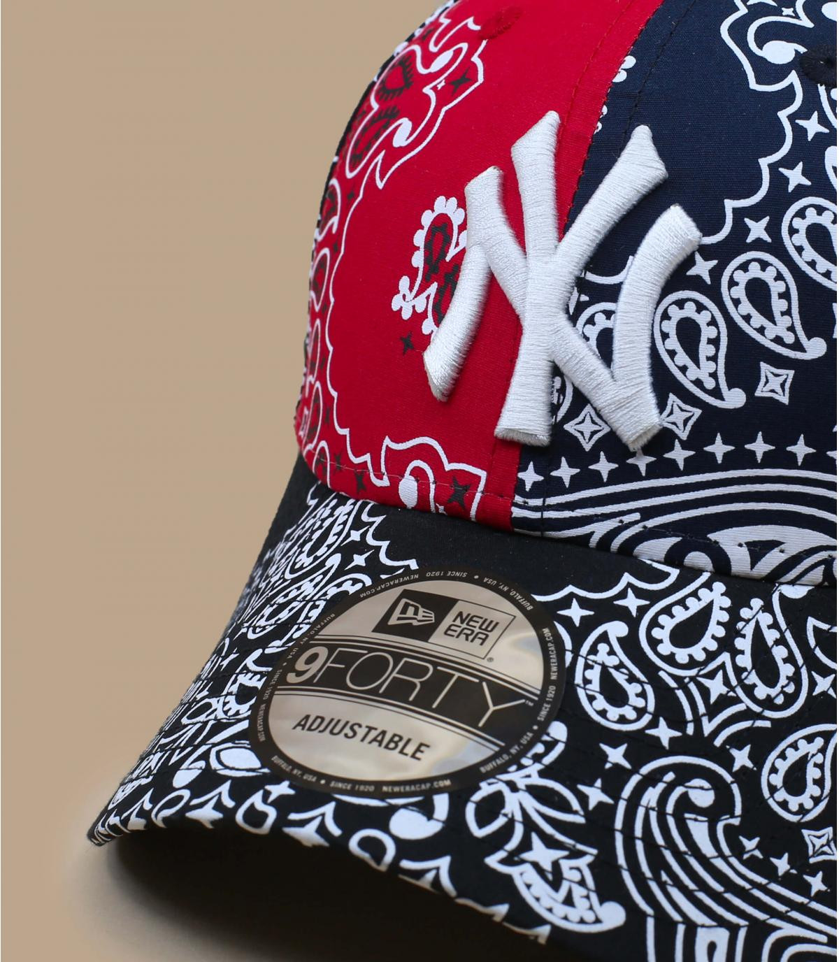 Cap MLB Paisley NY 940 black navy red New Era